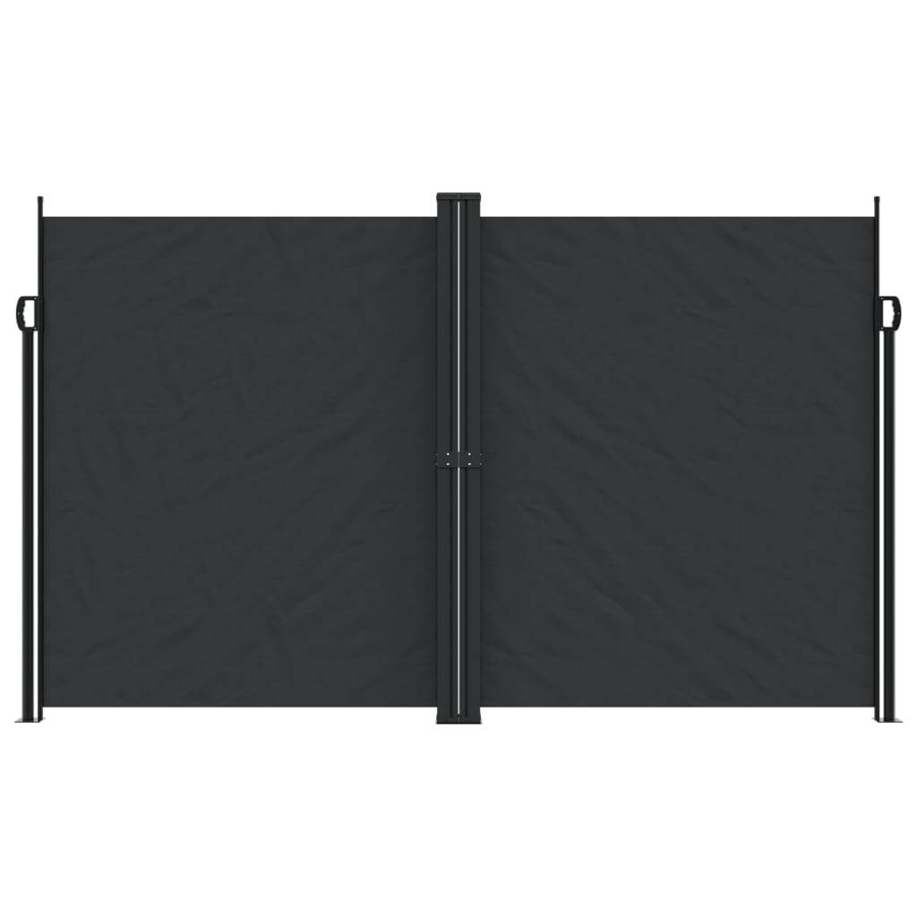 vidaXL Seitenmarkise Ausziehbar Schwarz 200x1000 cm