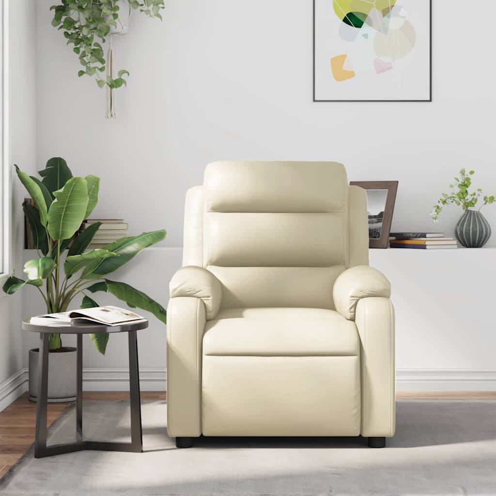 vidaXL Massagesessel Creme Kunstleder