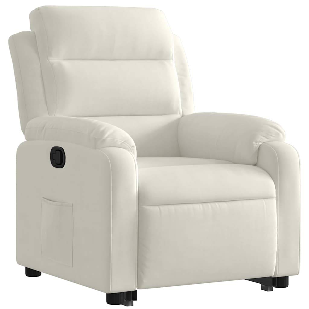 vidaXL Relaxsessel mit Aufstehhilfe Creme Samt