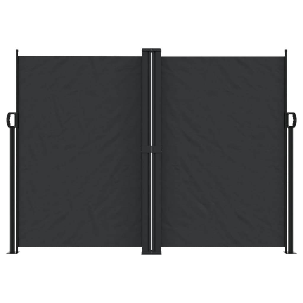 vidaXL Seitenmarkise Ausziehbar Schwarz 180x1000 cm