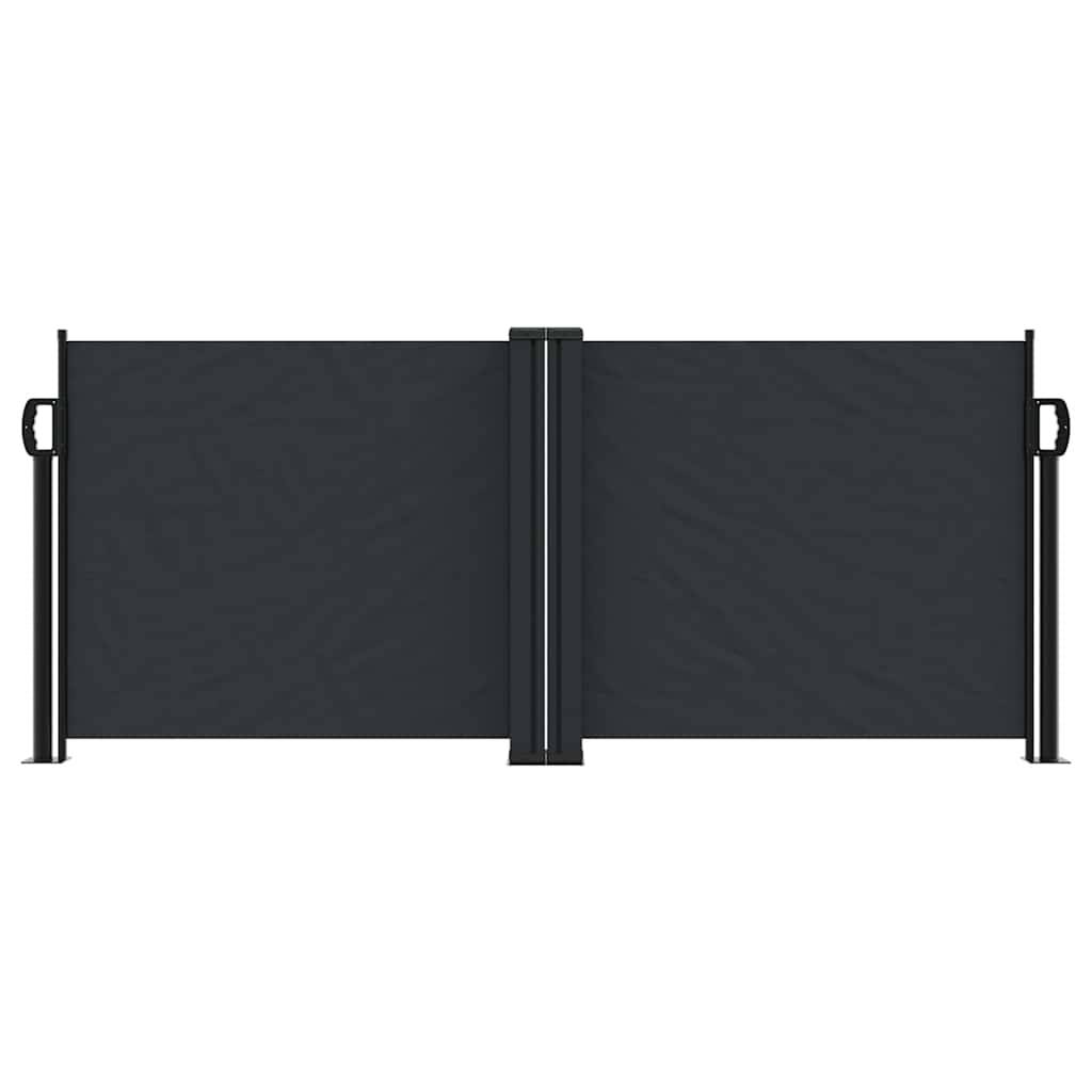 vidaXL Seitenmarkise Ausziehbar Schwarz 100x1000 cm