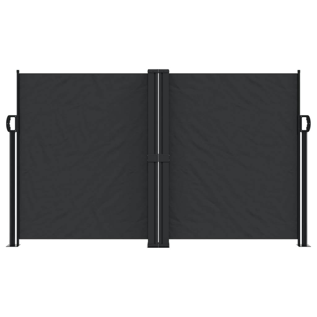 vidaXL Seitenmarkise Ausziehbar Schwarz 140x1200 cm