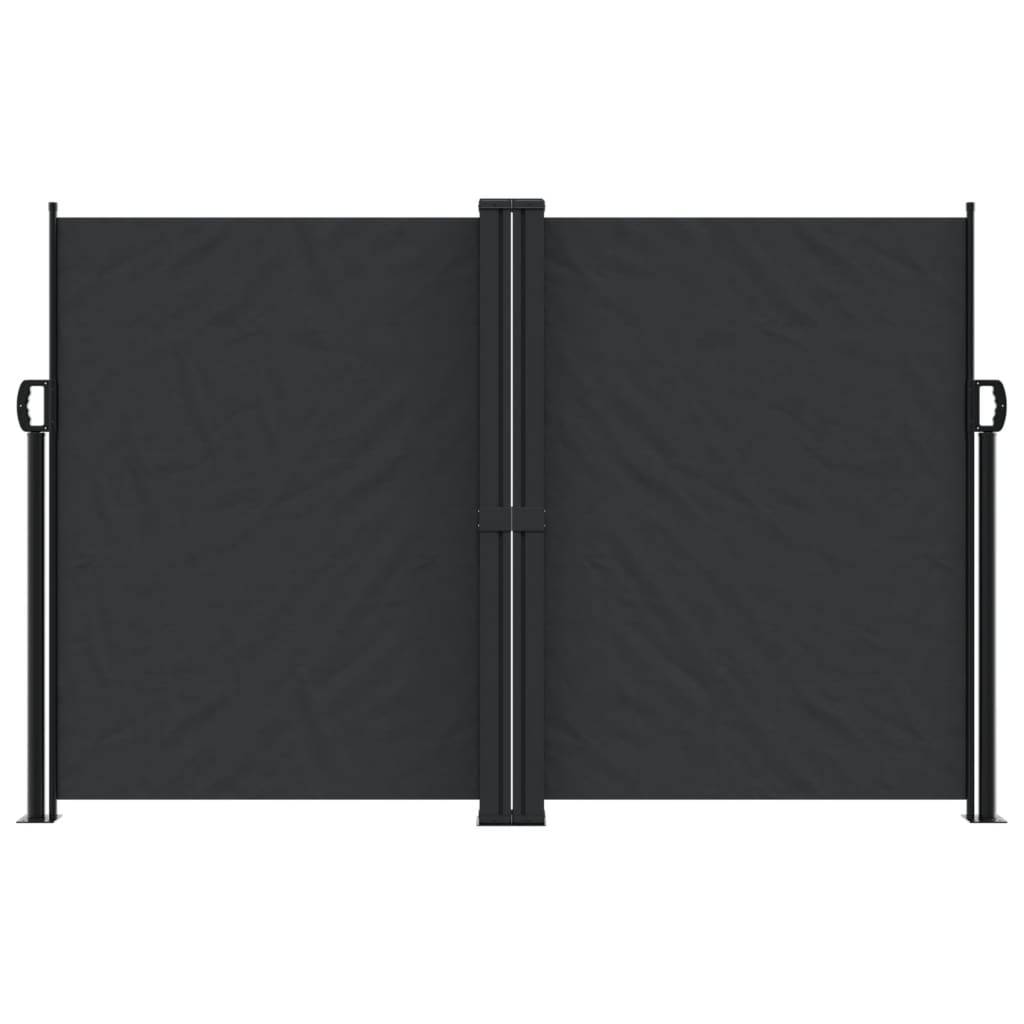 vidaXL Seitenmarkise Ausziehbar Schwarz 160x1200 cm