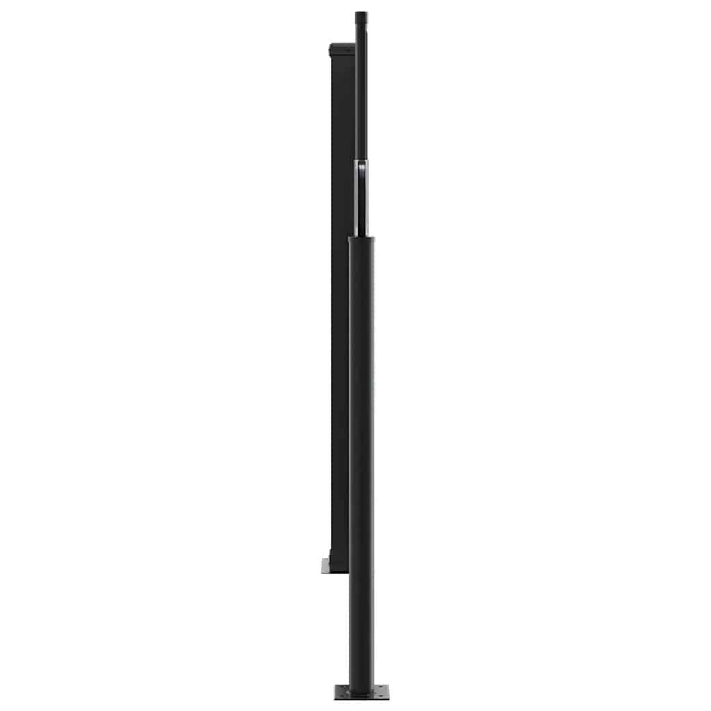 vidaXL Seitenmarkise Ausziehbar Schwarz 120x1200 cm
