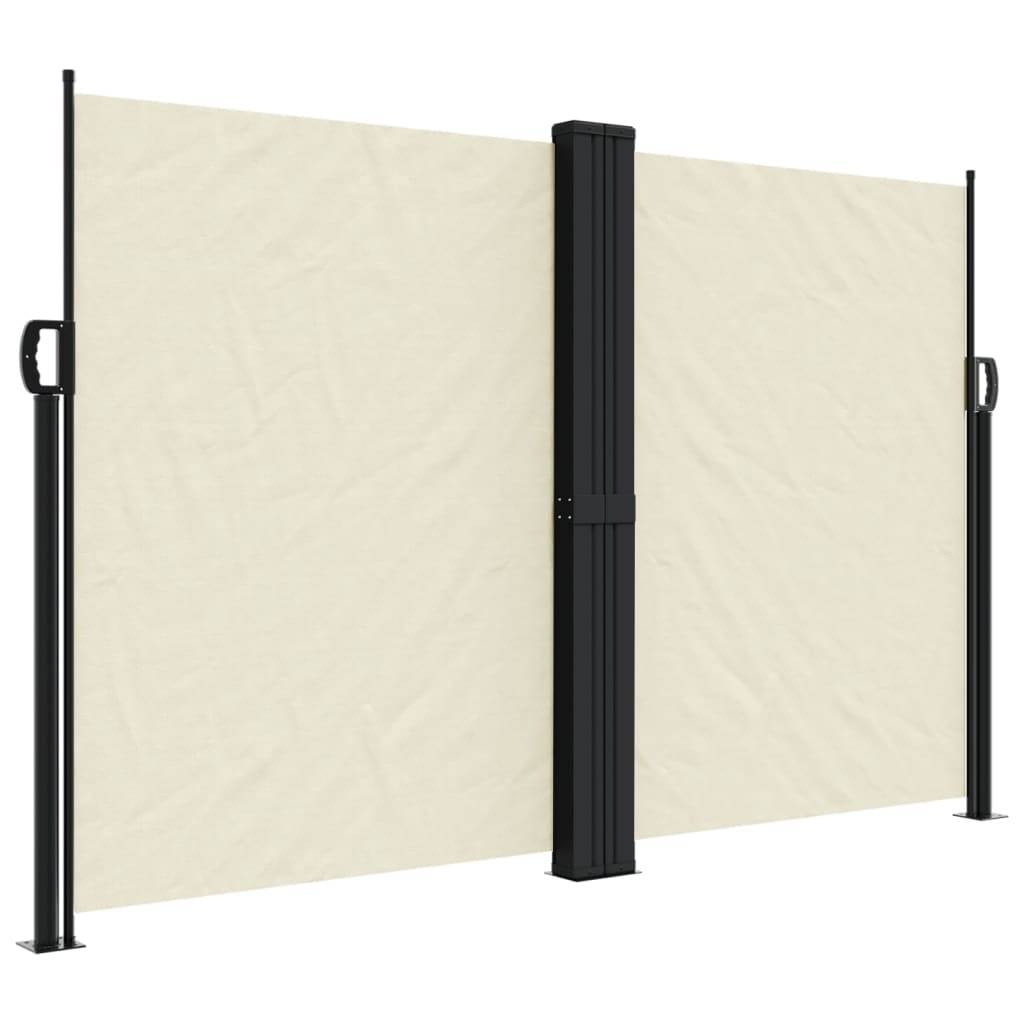 vidaXL Seitenmarkise Ausziehbar Creme 160x1000 cm