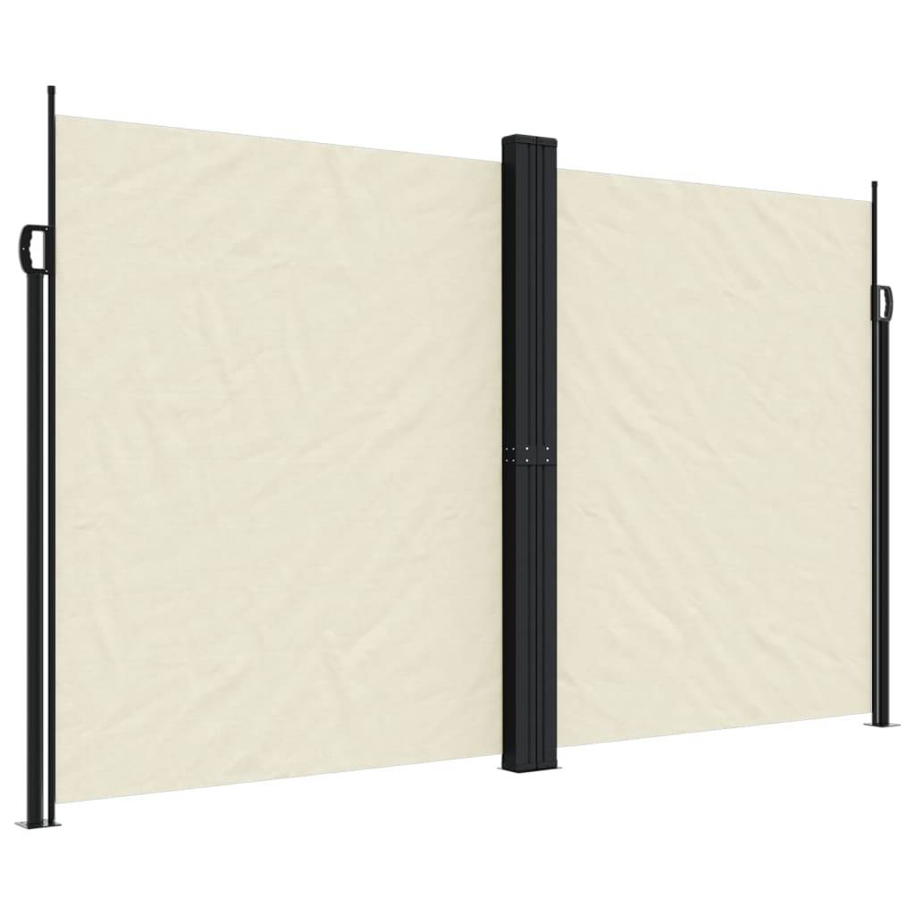 vidaXL Seitenmarkise Ausziehbar Creme 200x1000 cm
