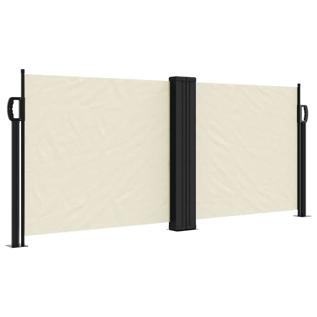 vidaXL Seitenmarkise Ausziehbar Creme 100x1000 cm