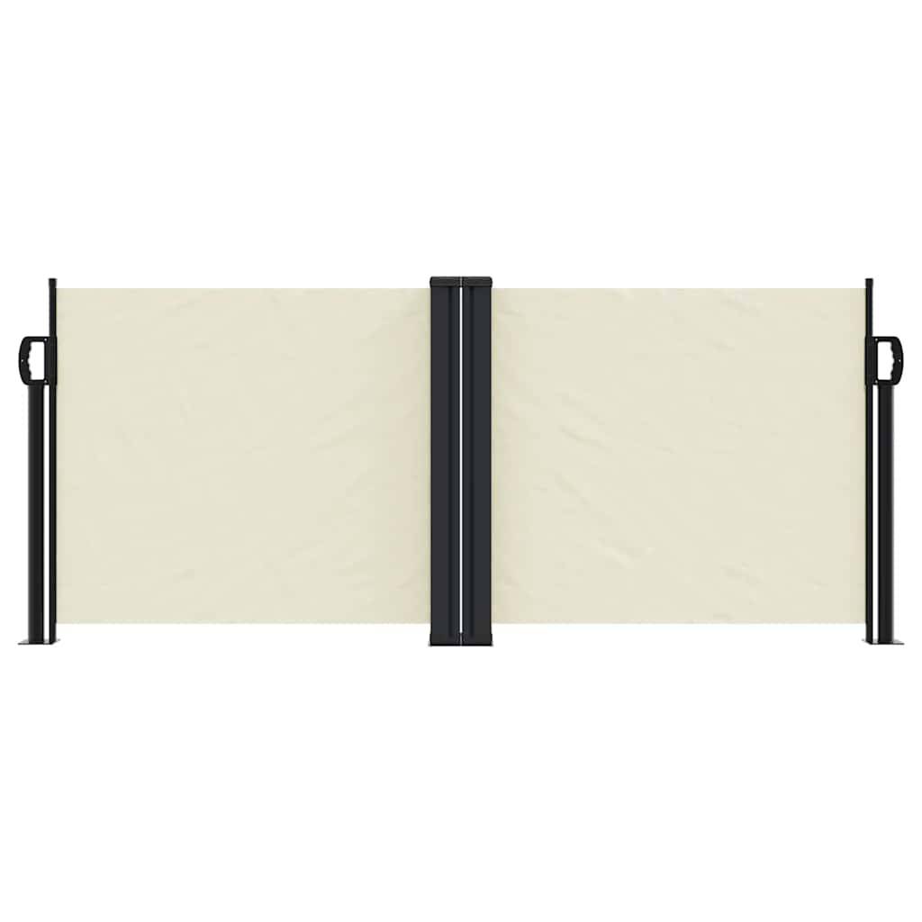 vidaXL Seitenmarkise Ausziehbar Creme 100x1000 cm