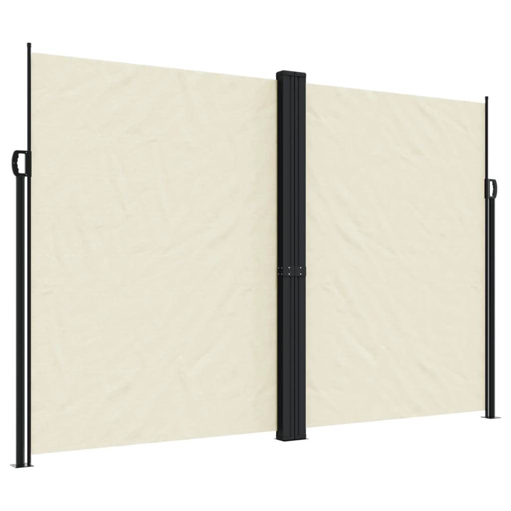 vidaXL Seitenmarkise Ausziehbar Creme 220x1000 cm