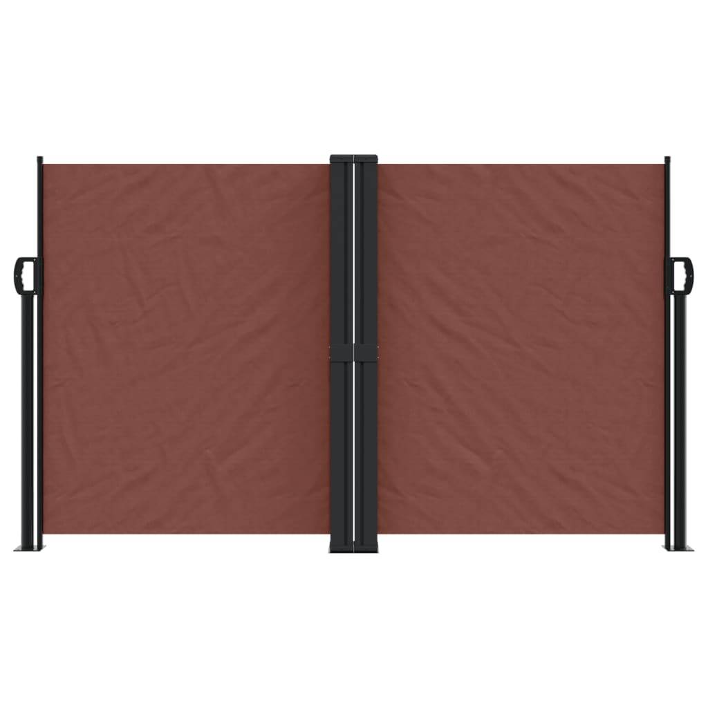 vidaXL Seitenmarkise Ausziehbar Braun 140x1200 cm