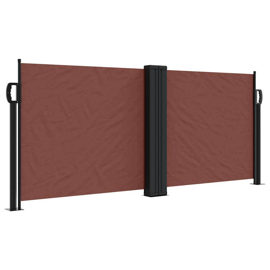 vidaXL Seitenmarkise Ausziehbar Braun 100x1000 cm