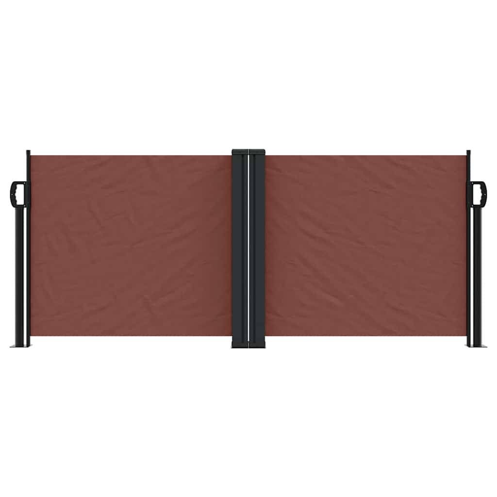 vidaXL Seitenmarkise Ausziehbar Braun 100x1000 cm