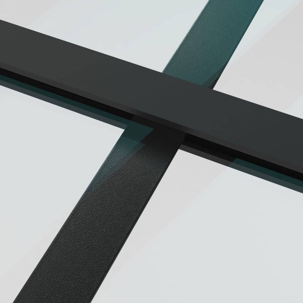 vidaXL Schiebetür ESG-Glas und Aluminium 90x205 cm Schwarz