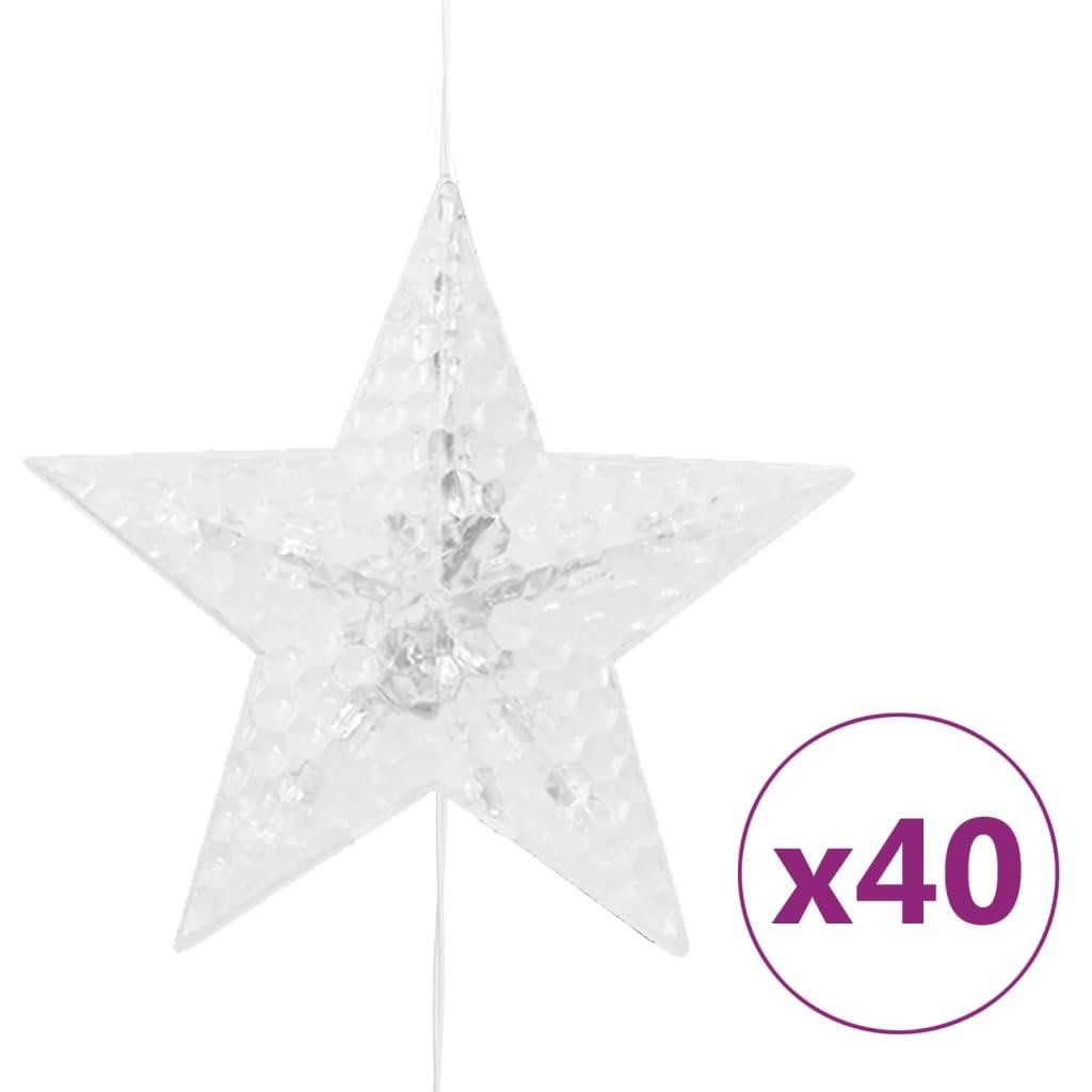 vidaXL LED Sternenvorhang Lichterkette 200 LED Blau 8 Funktionen