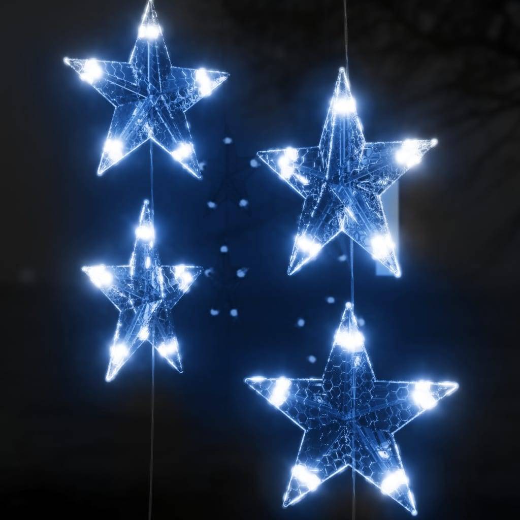 vidaXL LED Sternenvorhang Lichterkette 200 LED Blau 8 Funktionen
