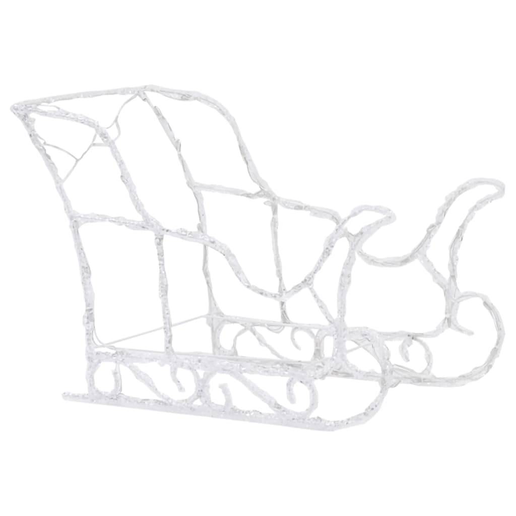 vidaXL Weihnachtsdekoration Rentiere & Schlitten 280x28x55 cm Acryl