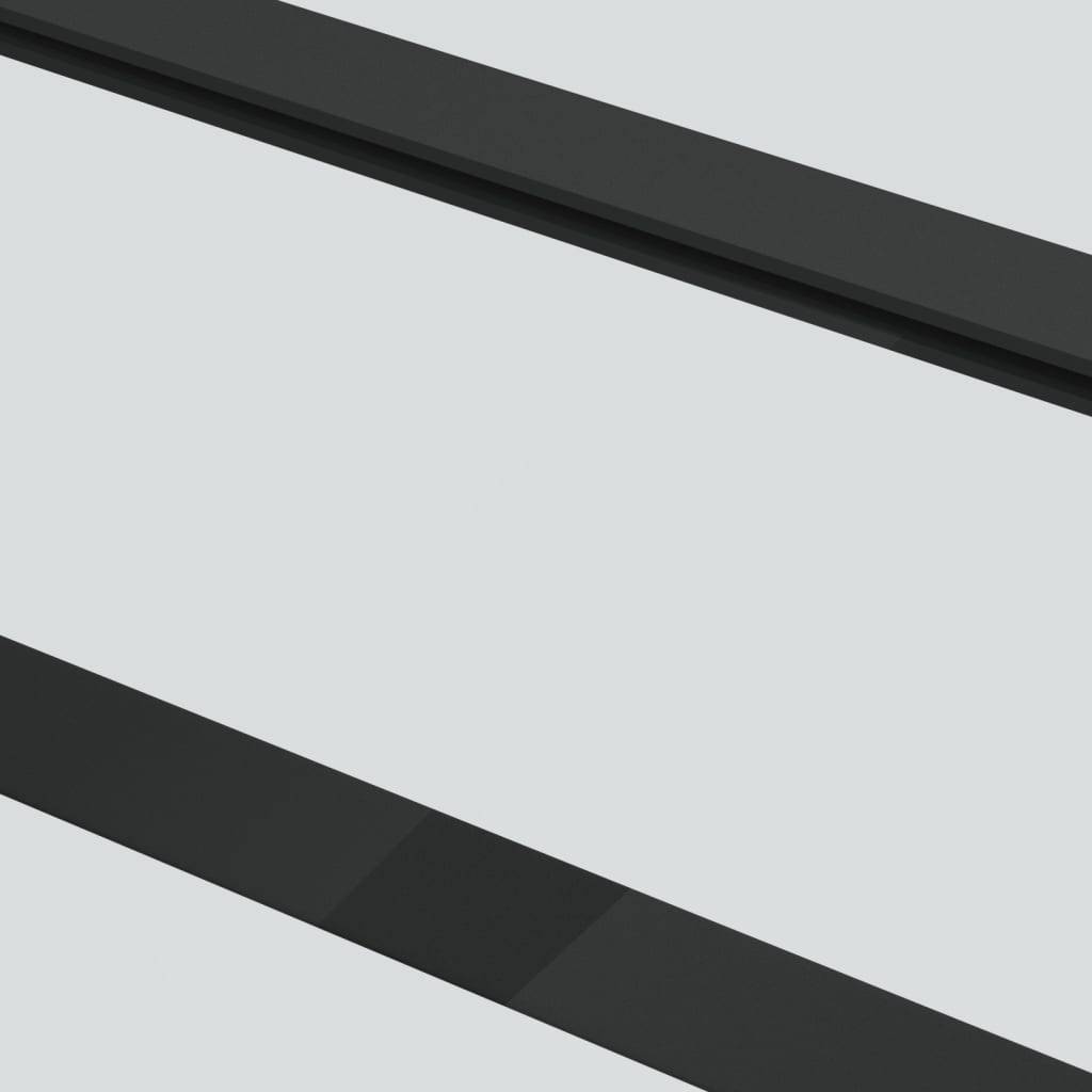vidaXL Schiebetür ESG-Glas und Aluminium 76x205 cm Schwarz