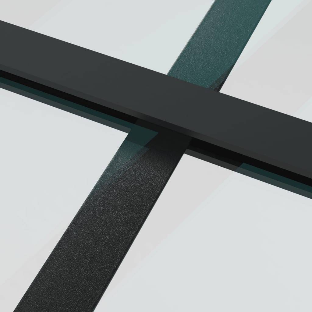 vidaXL Schiebetür ESG-Glas und Aluminium 102x205 cm Schwarz
