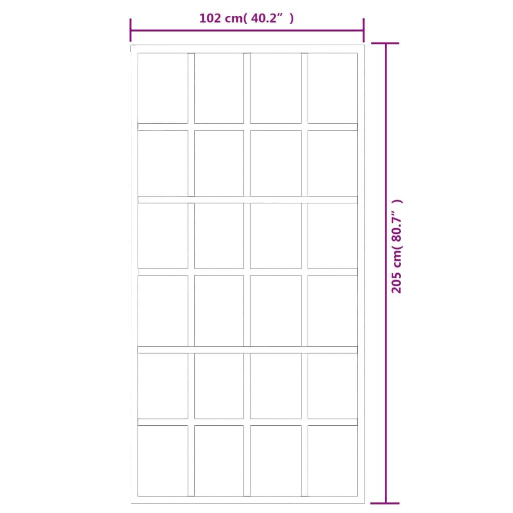 vidaXL Schiebetür ESG-Glas und Aluminium 102x205 cm Schwarz