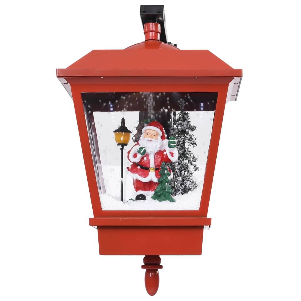 vidaXL Weihnachts-Wandleuchte mit LED-Licht und Weihnachtsmann Rot