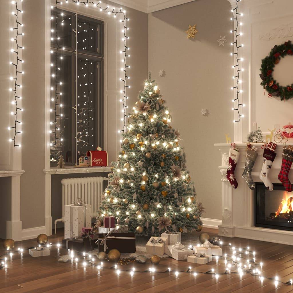 vidaXL LED-Lichterkette mit 3000 LEDs Kaltweiß 65 m PVC