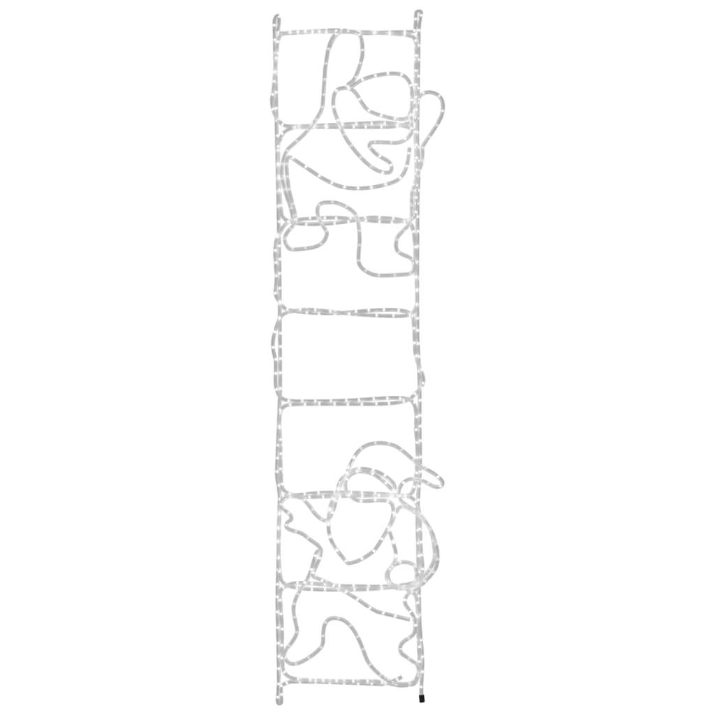 vidaXL LED-Silhouette Weihnachtsmann auf Leiter 552 LEDs 50x200 cm