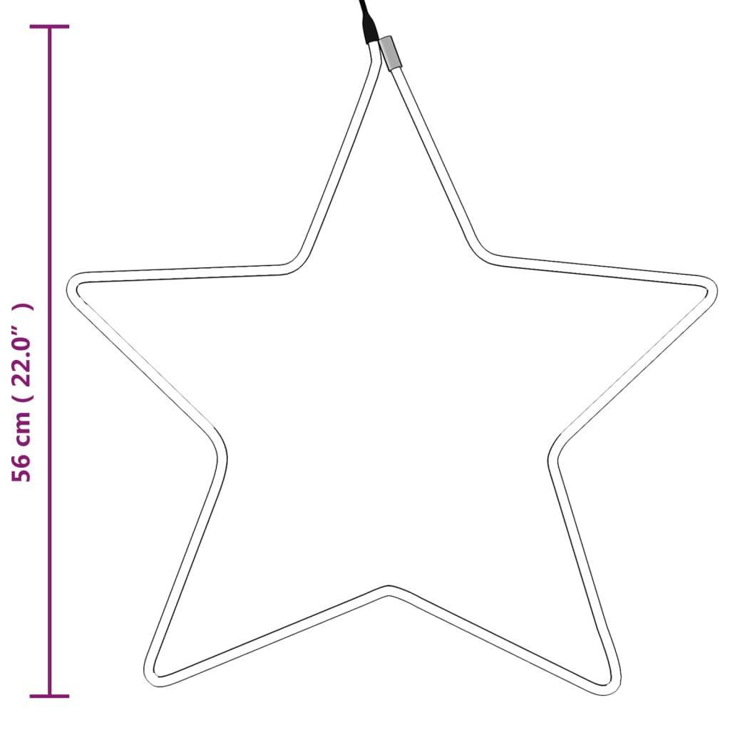 vidaXL LED-Silhouette Weihnachtsstern 48 LEDs Warmweiß 56 cm
