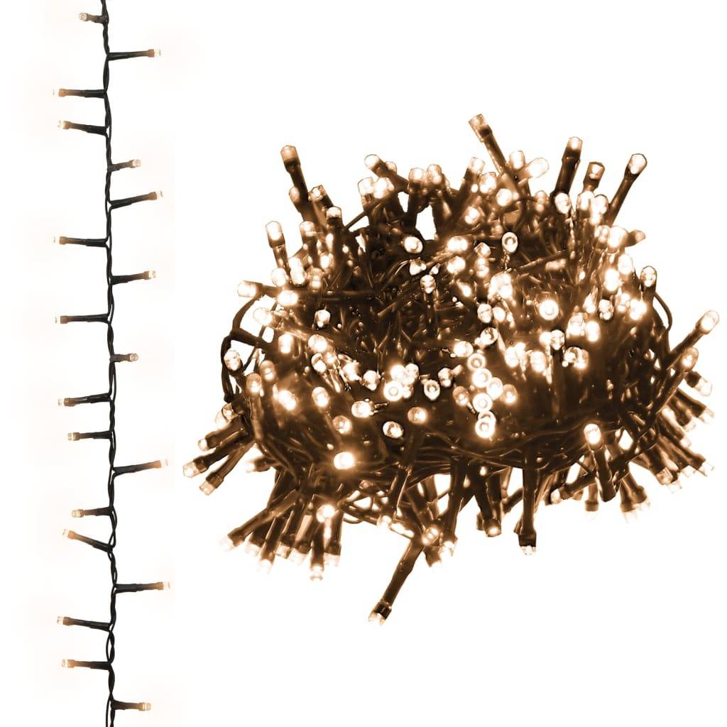 vidaXL LED-Lichterkette mit 1000 LEDs Warmweiß 25 m PVC