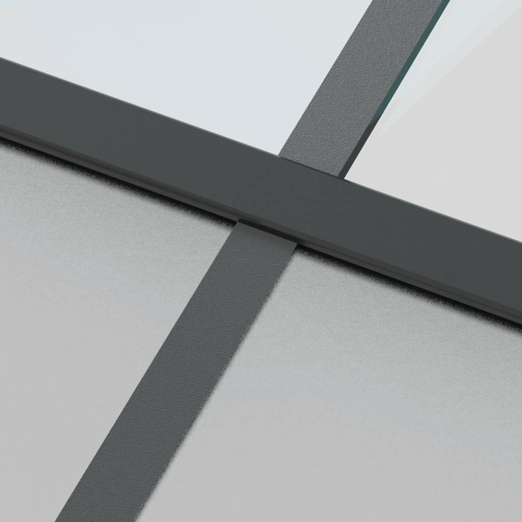 vidaXL Schiebetür Schwarz 90x205 cm Hartglas und Aluminium