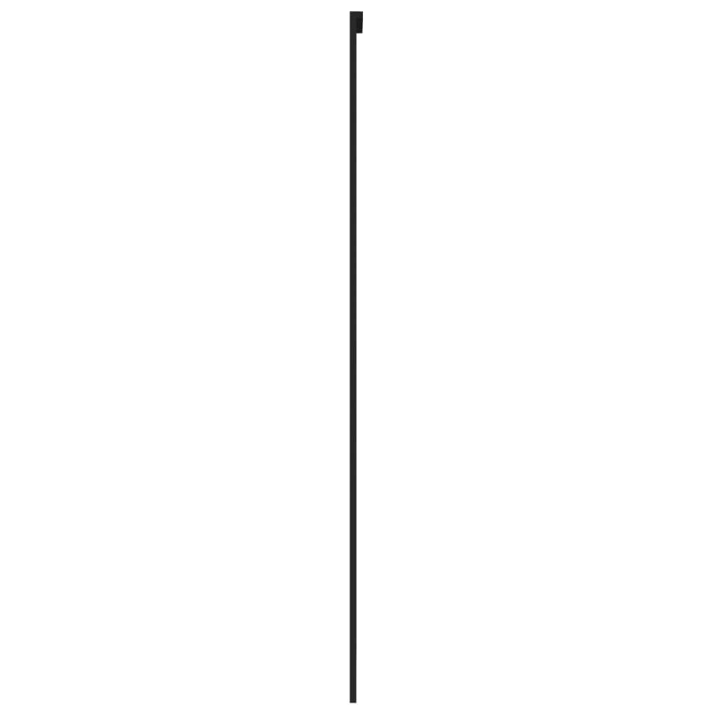 vidaXL Schiebetür Schwarz 76x205 cm Hartglas und Aluminium