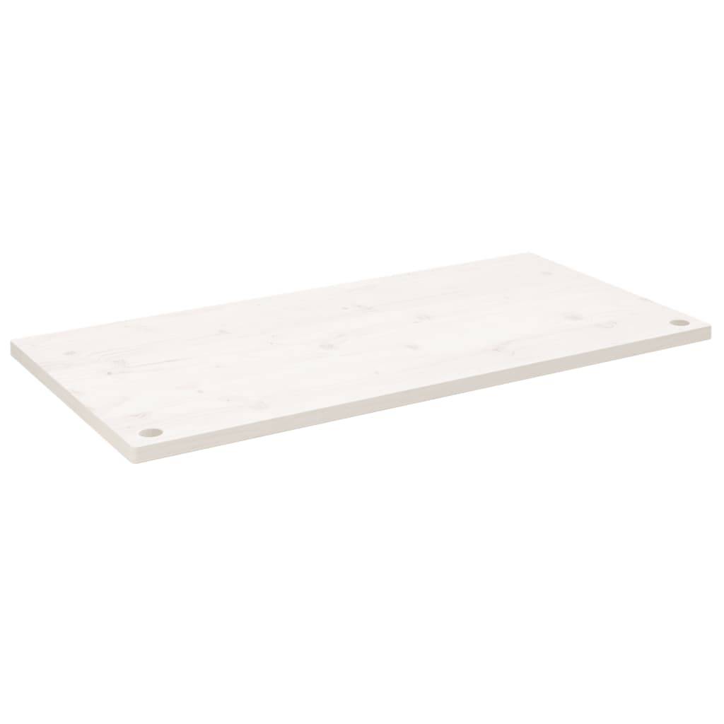 vidaXL Schreibtischplatte Weiß 100x60x2,5 cm Massivholz Kiefer