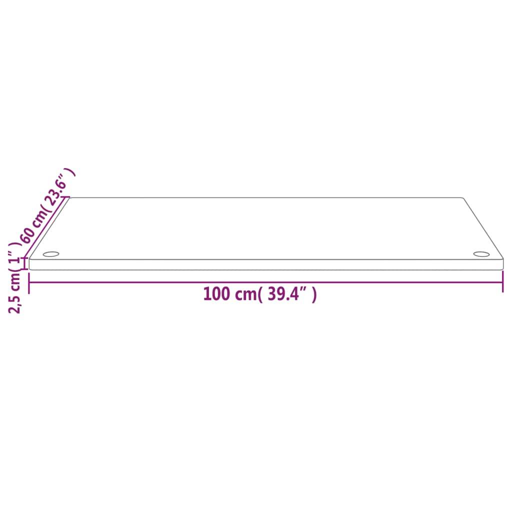 vidaXL Schreibtischplatte Weiß 100x60x2,5 cm Massivholz Kiefer