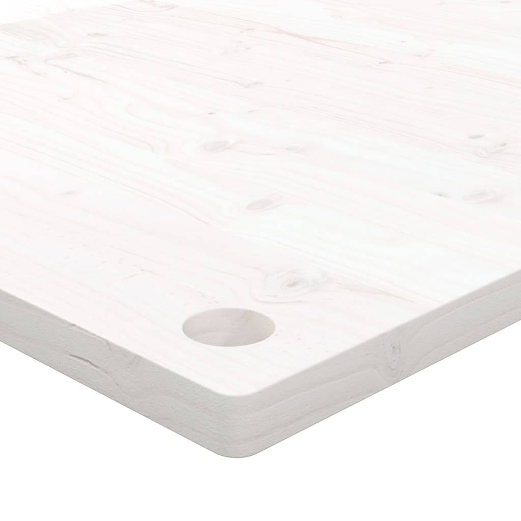vidaXL Schreibtischplatte Weiß 100x60x2,5 cm Massivholz Kiefer