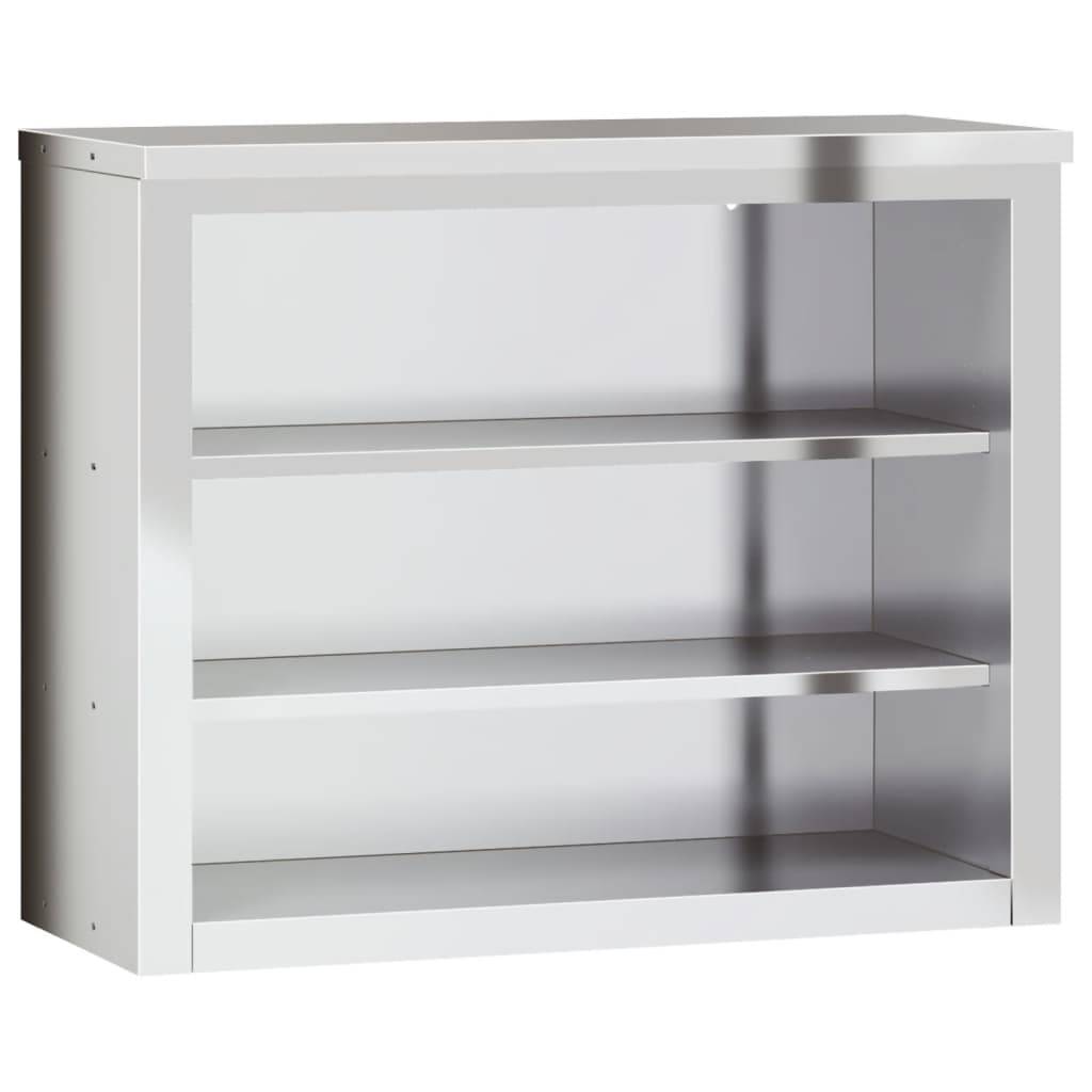 vidaXL Küchen-Wandschrank mit Ablagen Edelstahl