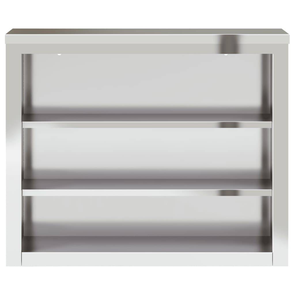vidaXL Küchen-Wandschrank mit Ablagen Edelstahl