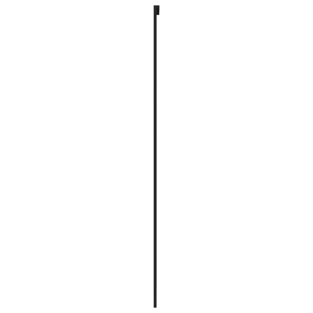 vidaXL Schiebetür Schwarz 76x205 cm Hartglas und Aluminium