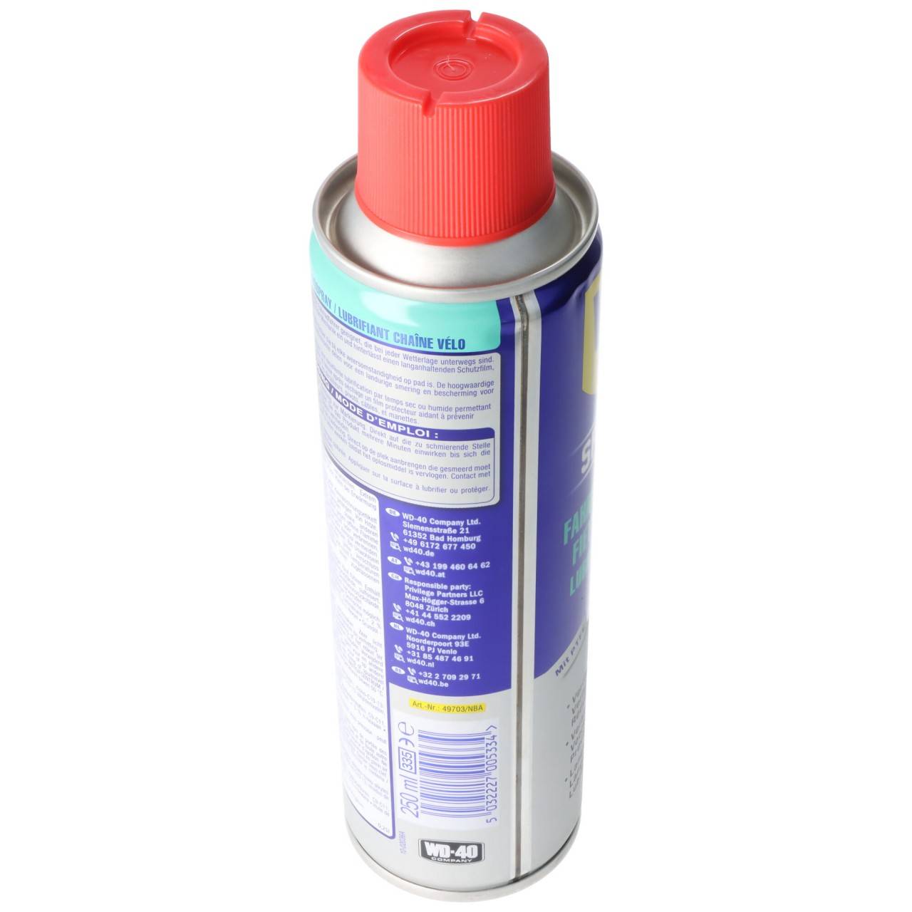 WD-40 Fahrrad Kettenspray, verhindert Rost und Verschleiß, langanhaltende Schmierung, Allwetter, 250ml