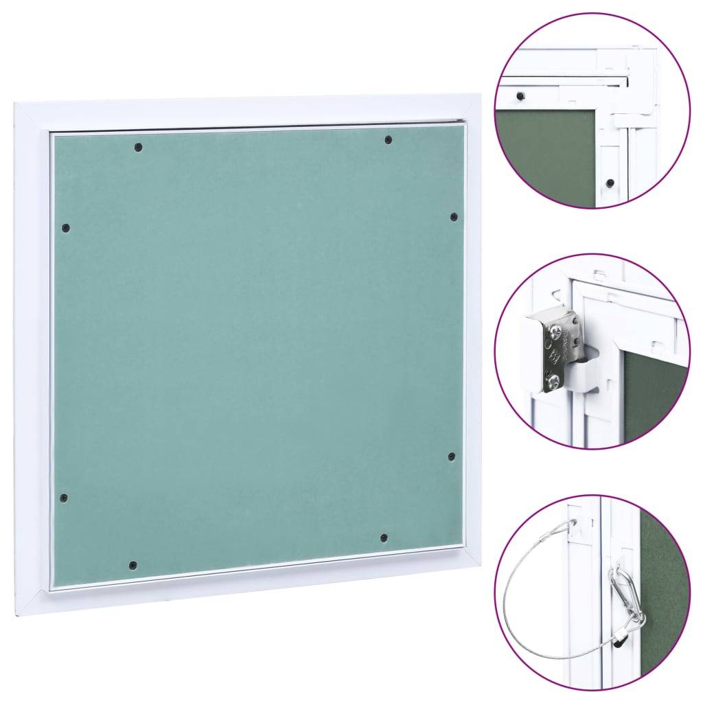 vidaXL Revisionsklappe mit Aluminium-Rahmen und GK-Einlage 300x300 mm