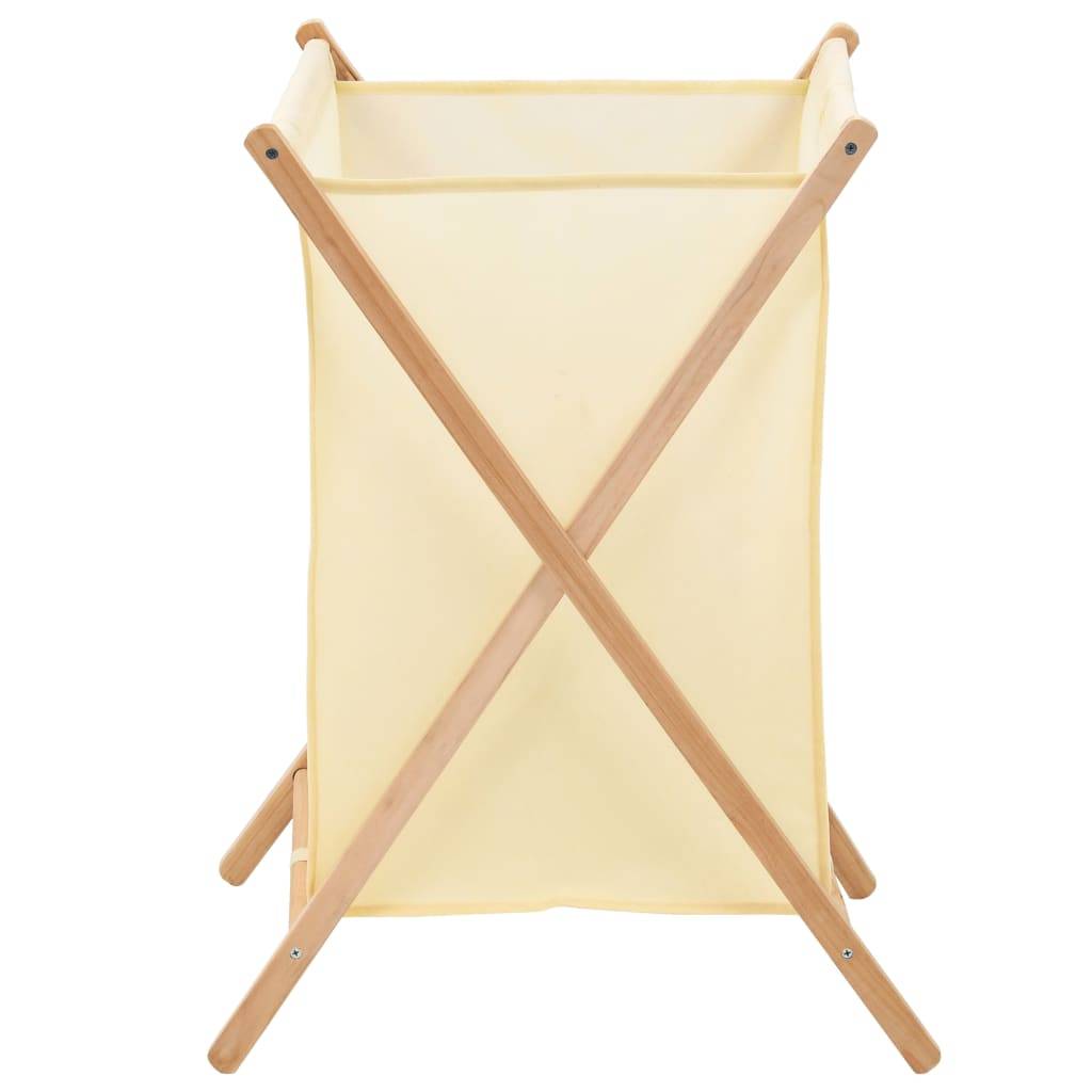 vidaXL Wäschekorb Zedernholz und Stoff Beige 42x41x64 cm