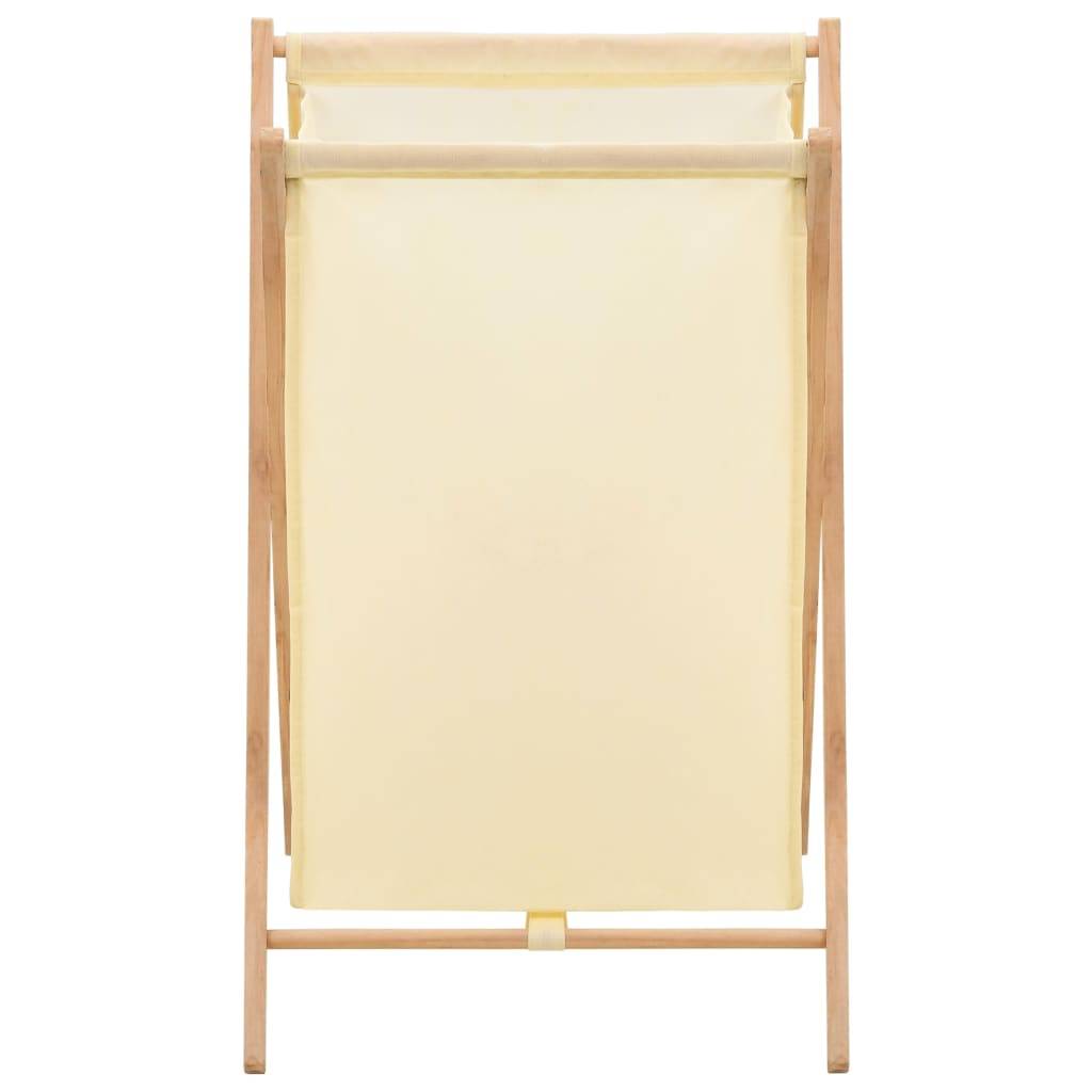 vidaXL Wäschekorb Zedernholz und Stoff Beige 42x41x64 cm
