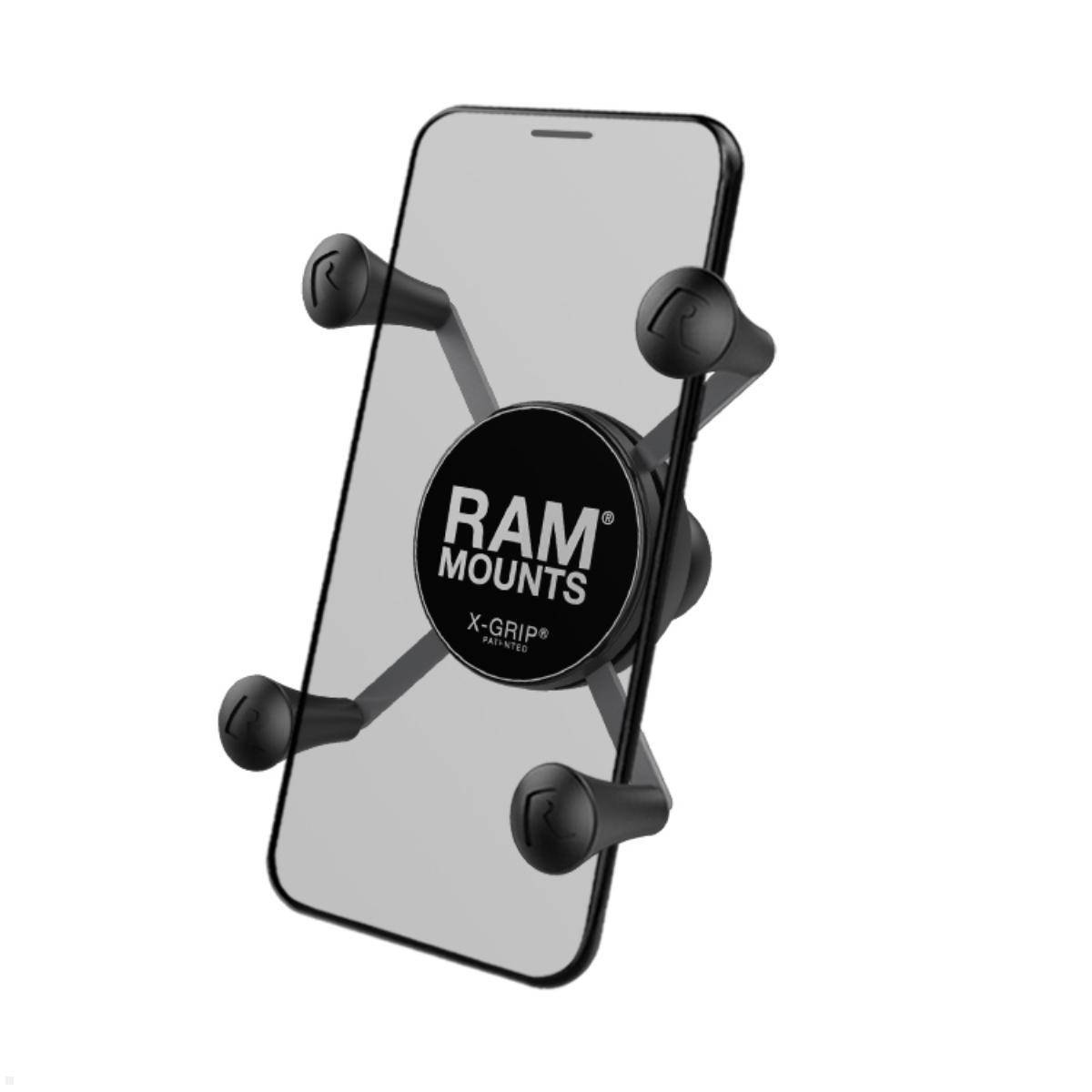Ram Mounts X-Grip-Halteklammer für Smartphones bis 82.6 mm Breite - B-Kugel 1