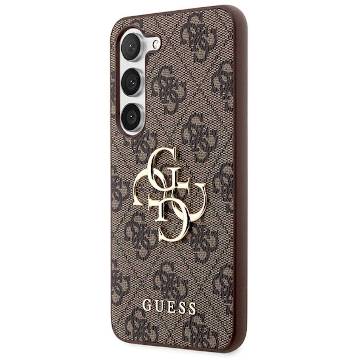Guess Samsung Galaxy S24 Schutzhülle Cover 4G Metal Logo Braun
