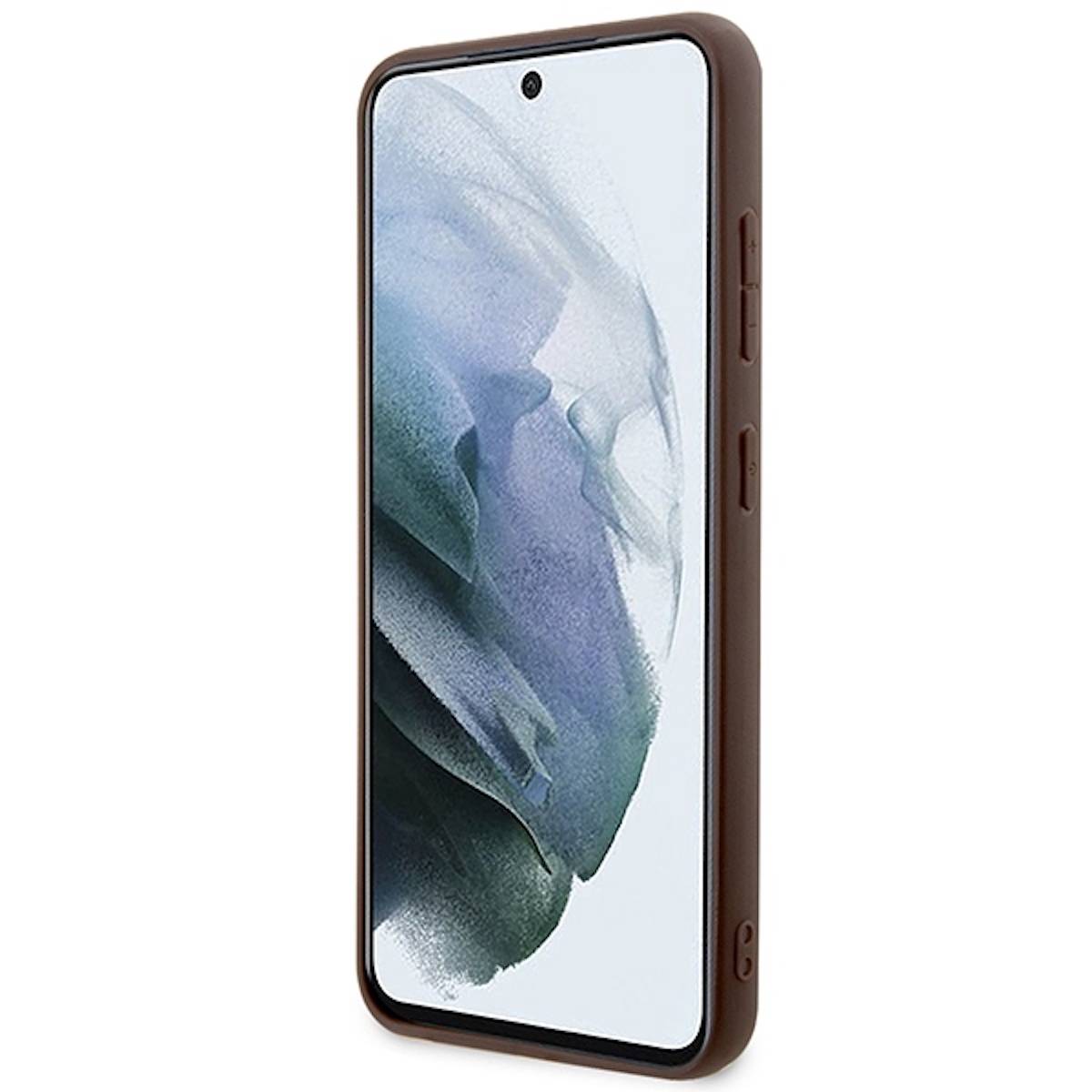 Guess Samsung Galaxy S24 Schutzhülle Cover 4G Metal Logo Braun