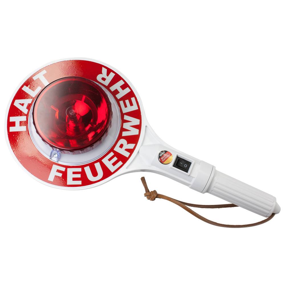 Dönges Anhaltestab kurz, einseitig beleuchtet, Halt Feuerwehr, E10