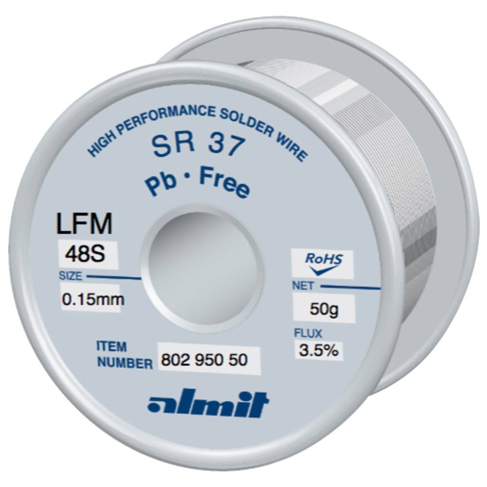 Almit Lötdraht, SR-37 LFM-48 S, 0,8 mm, 500 g