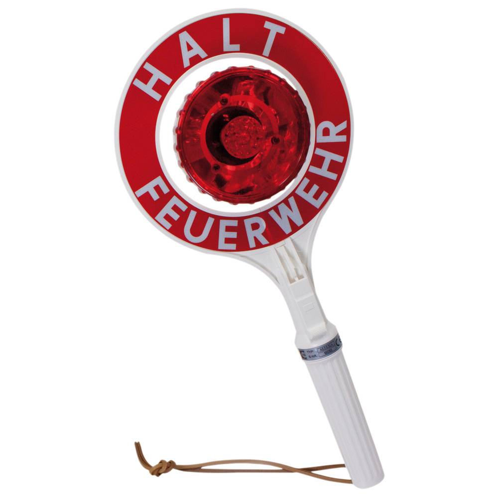 Dönges Anhaltestab lang, beidseitig beleuchtet, Halt Feuerwehr/Straße frei, LED