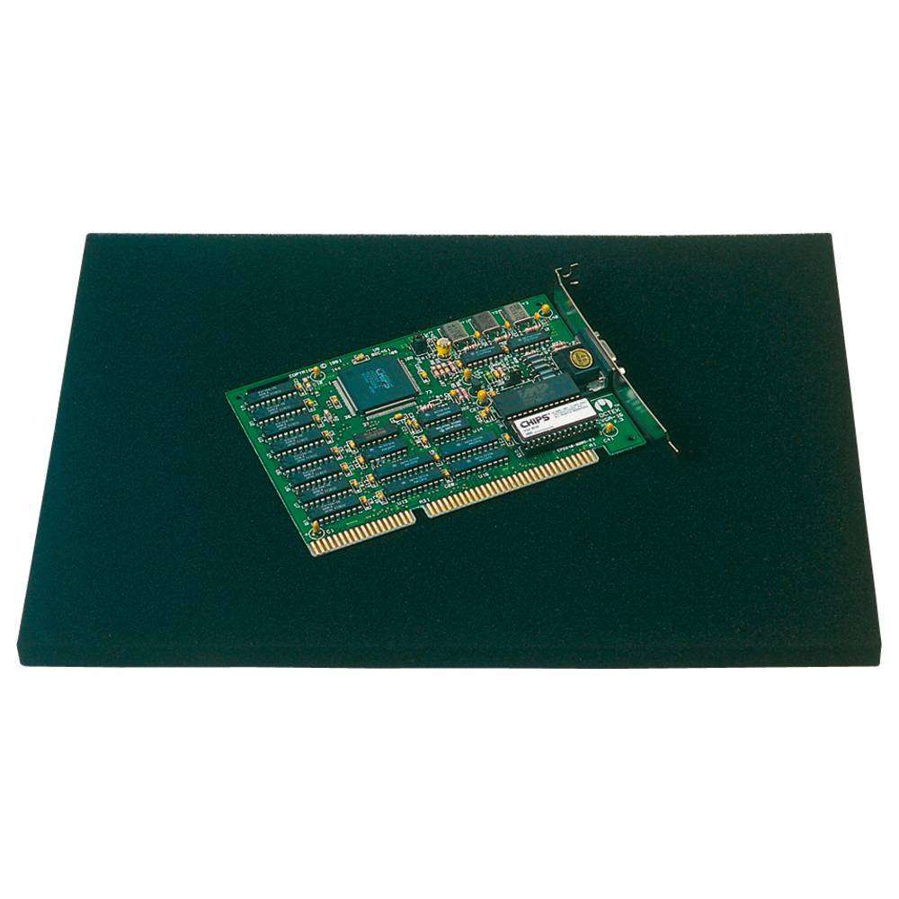 Warmbier PU-Schaumstoff schwarz, ESD, 553 x 353 x 10 mm, glatt