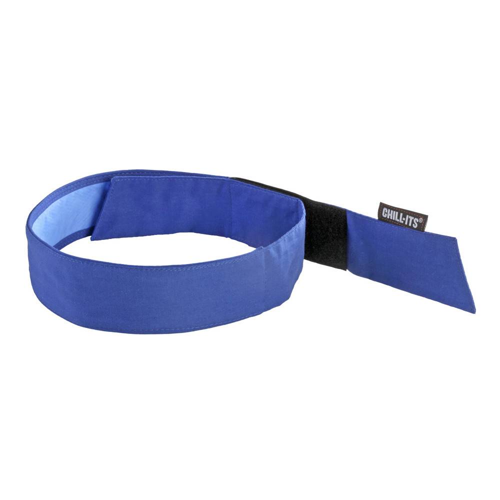 Ergodyne Bandana mit Kühltuch - Klettverschluss Chill-Its 6705CT, blau