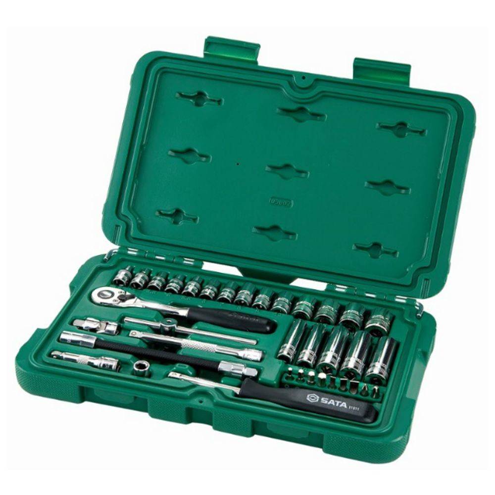 SATA 1/4" 6-kant Steckschlüssel Satz, 36-tlg.