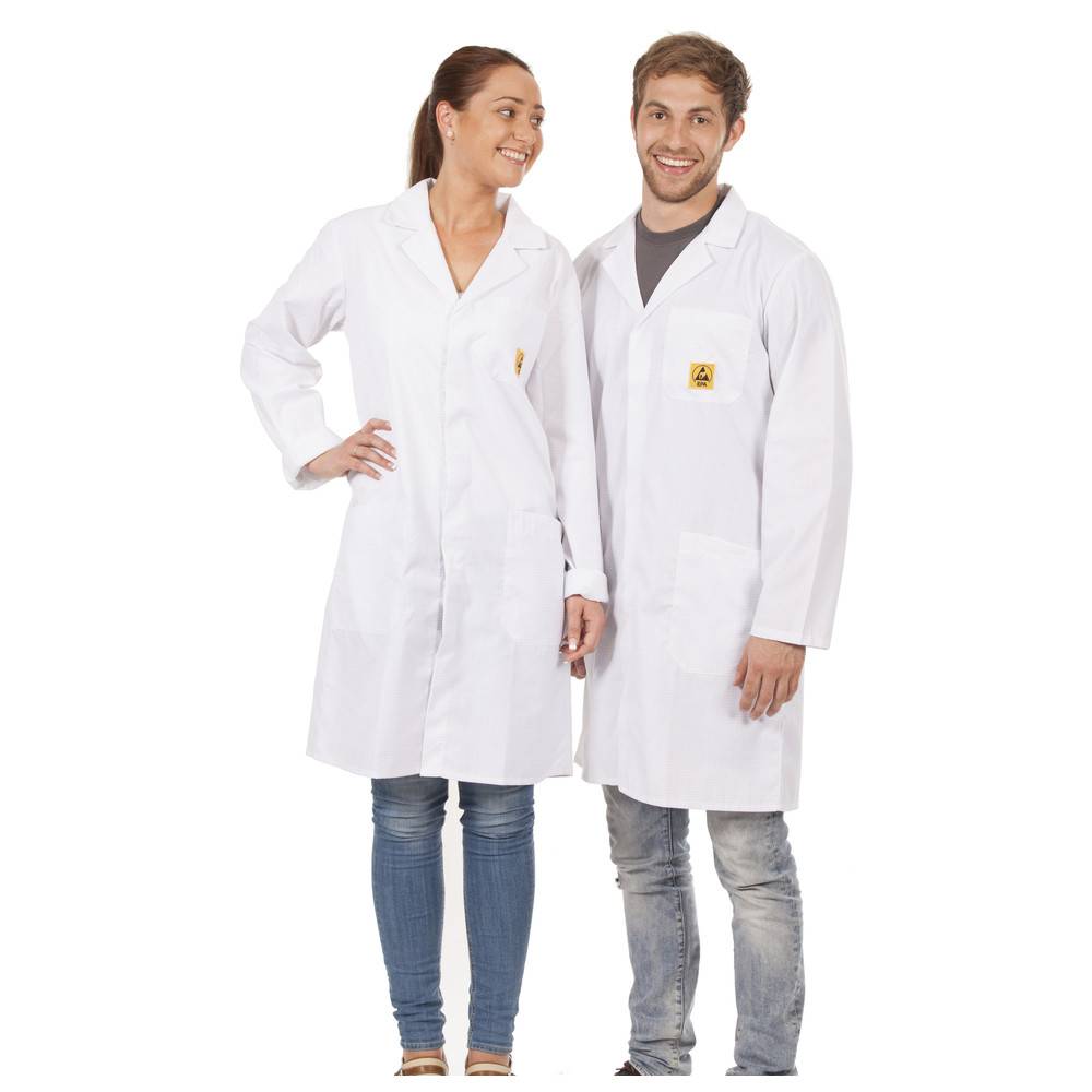 Warmbier ESD-Arbeitsmantel AM-160, Größe 2XL, Farbe blau